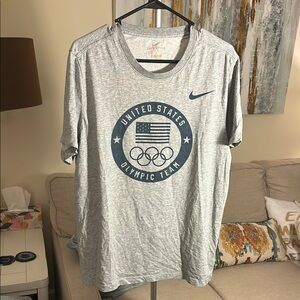 Nike Men's Gray Olympic Team Shirt *small hole